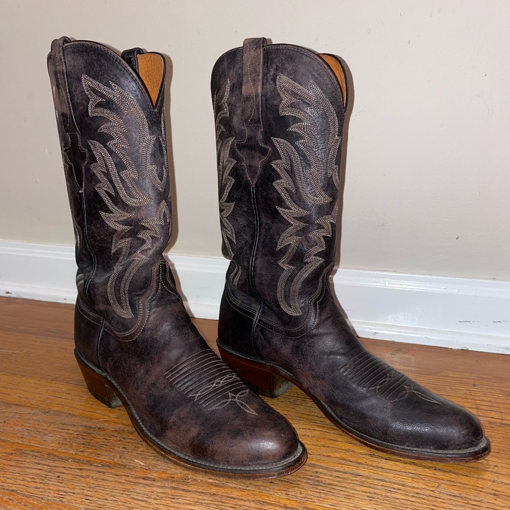 Lucchese Men’s Goat Skin Cowboy Boot